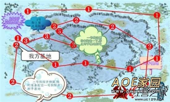 红色警戒2开局技巧之小狗探图