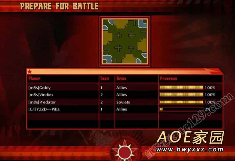 红色警戒3新地图2vs2